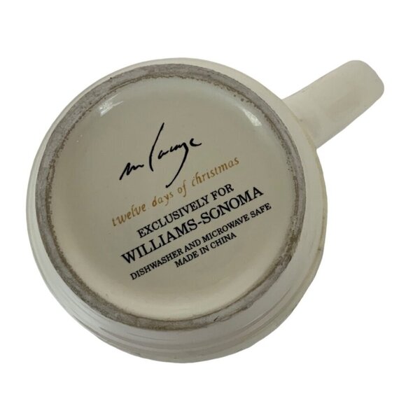 Williams-Sonoma 12 Days Of Christmas Mug First Second Partridge Turtle Dove - Picture 6 of 6